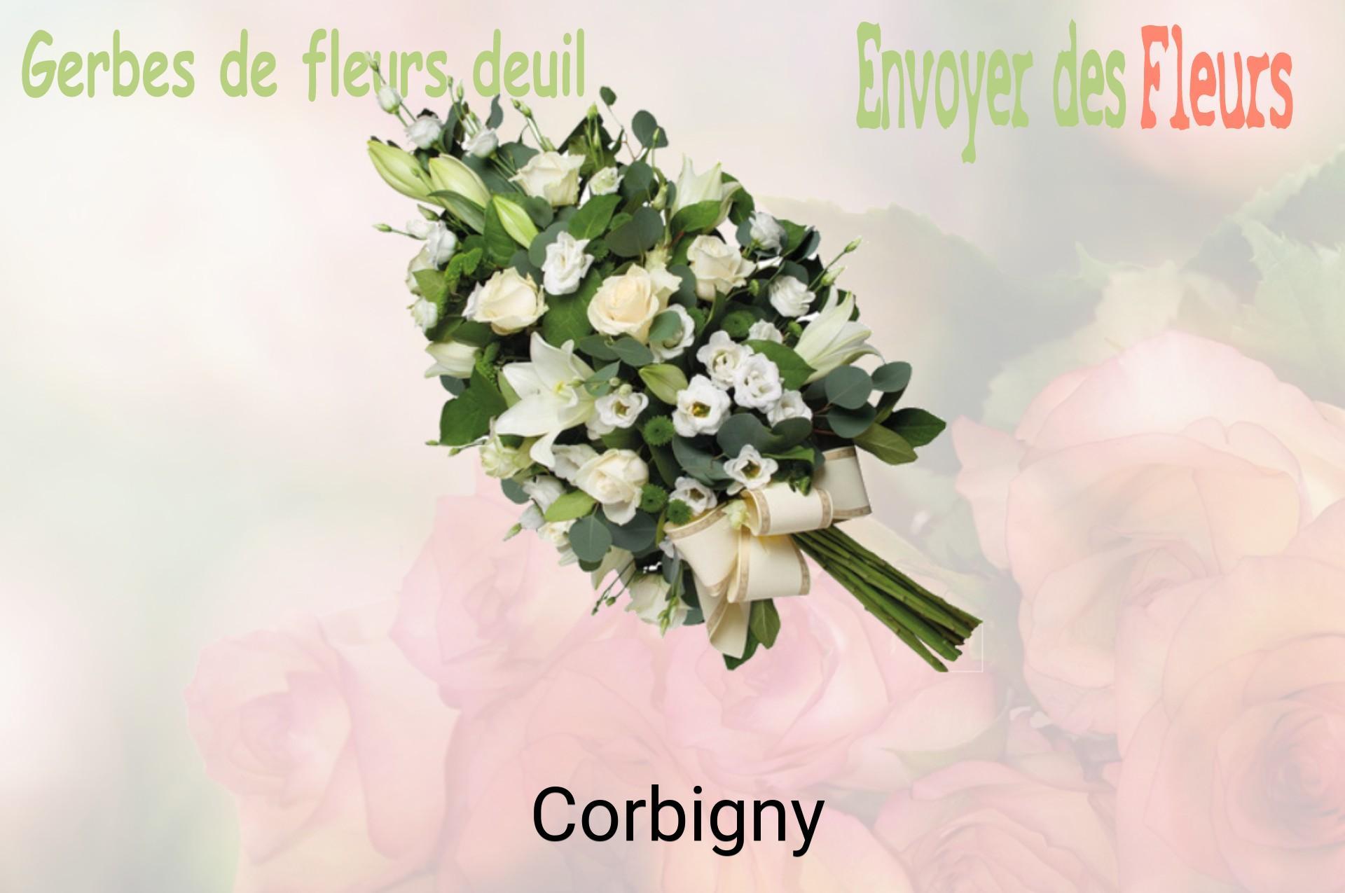 Gerbe de fleurs de deuil livrée à Corbigny